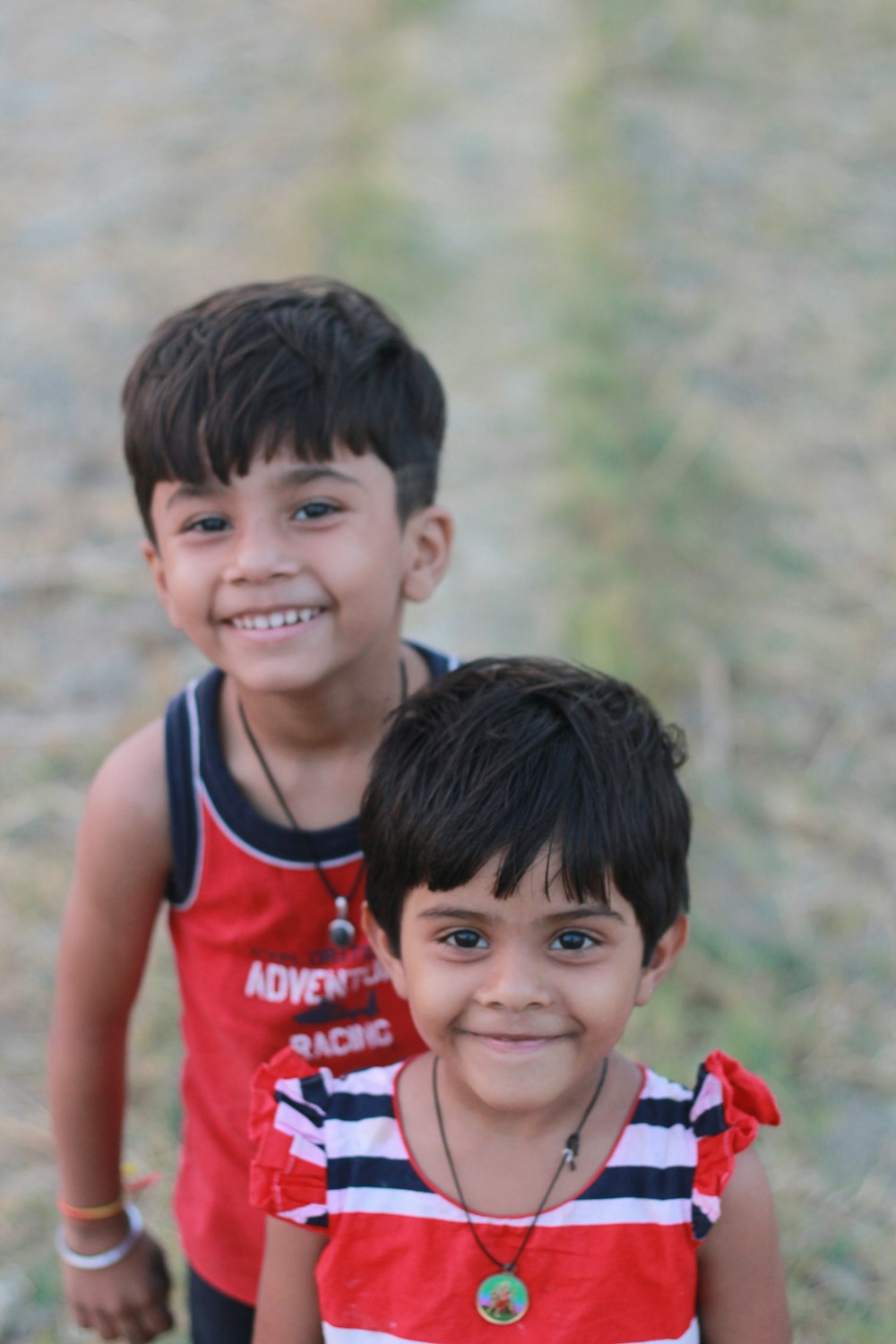 two smiling children