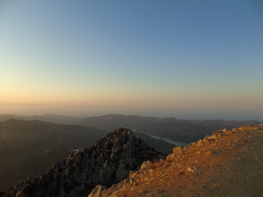 mountain and sea of clouds in Crete Greece