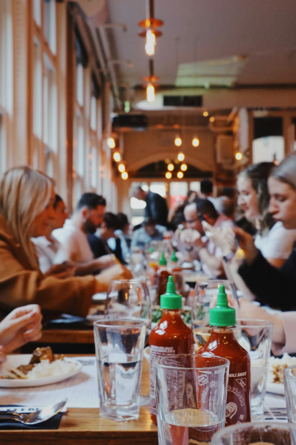 people sitting infront of table