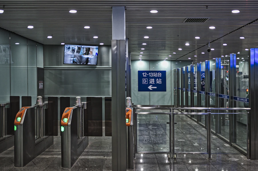 Silver electronic sliding gate