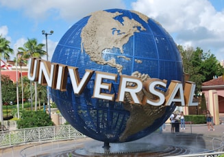 Universal parks and resort globe in from of lands of adventure theme park