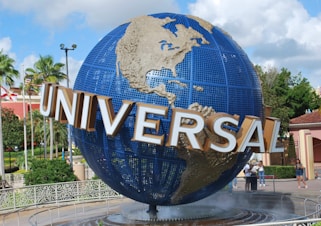 blue and brown Universal studios decor