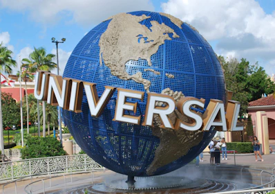 blue and brown Universal studios decor