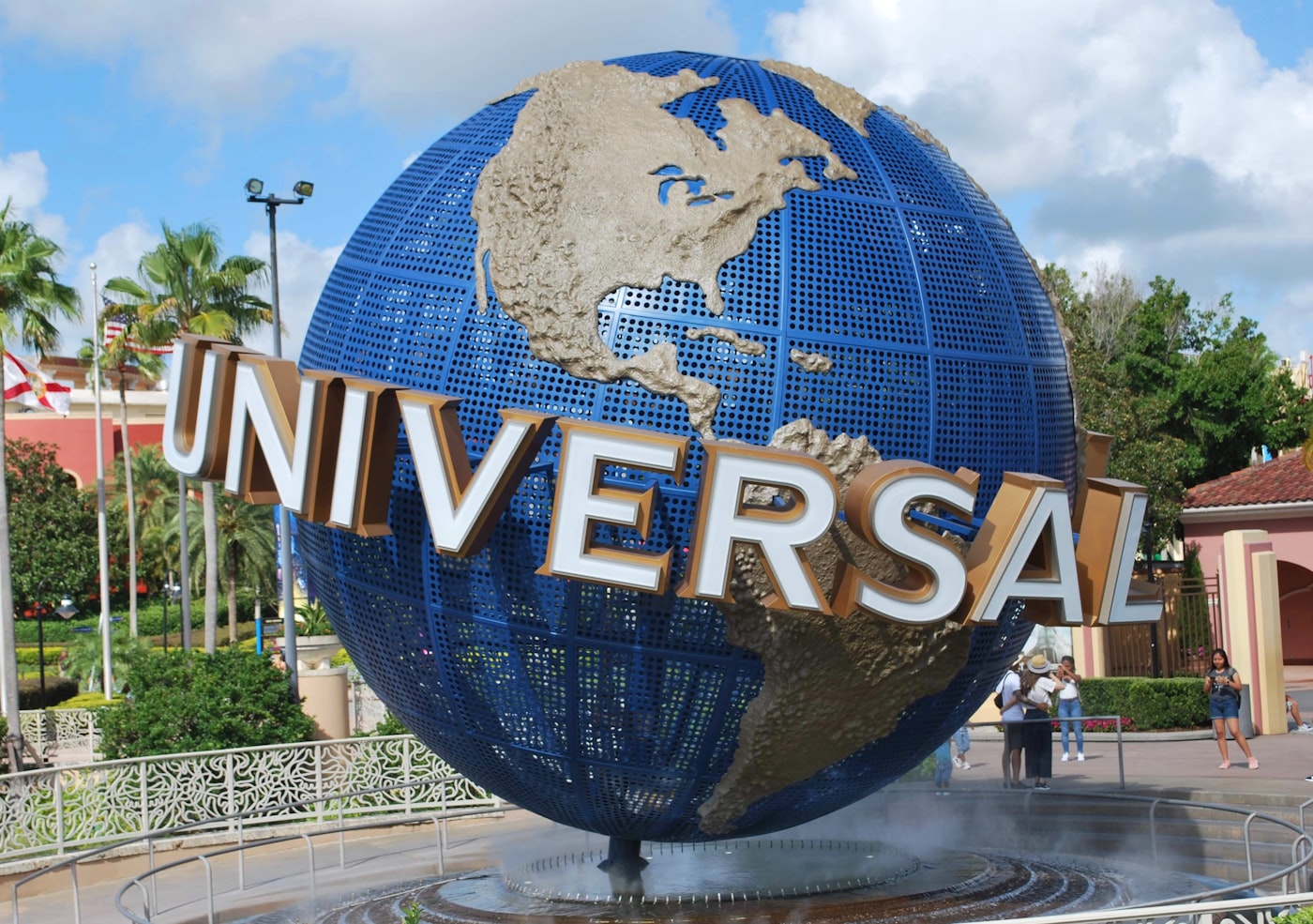 Universal Studios Orlando globe at the park entrance