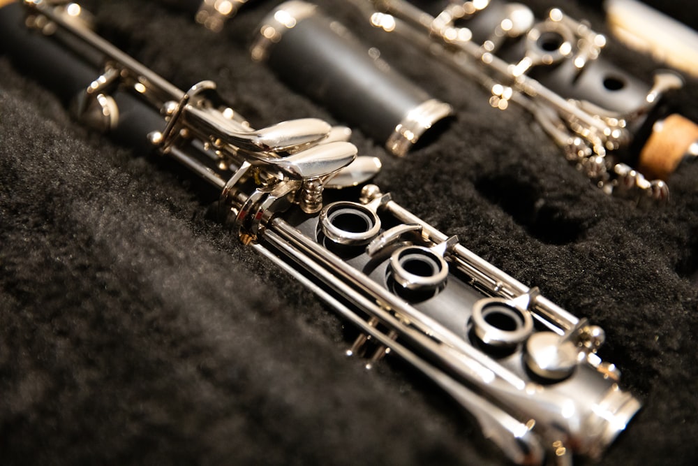 black clarinet with case