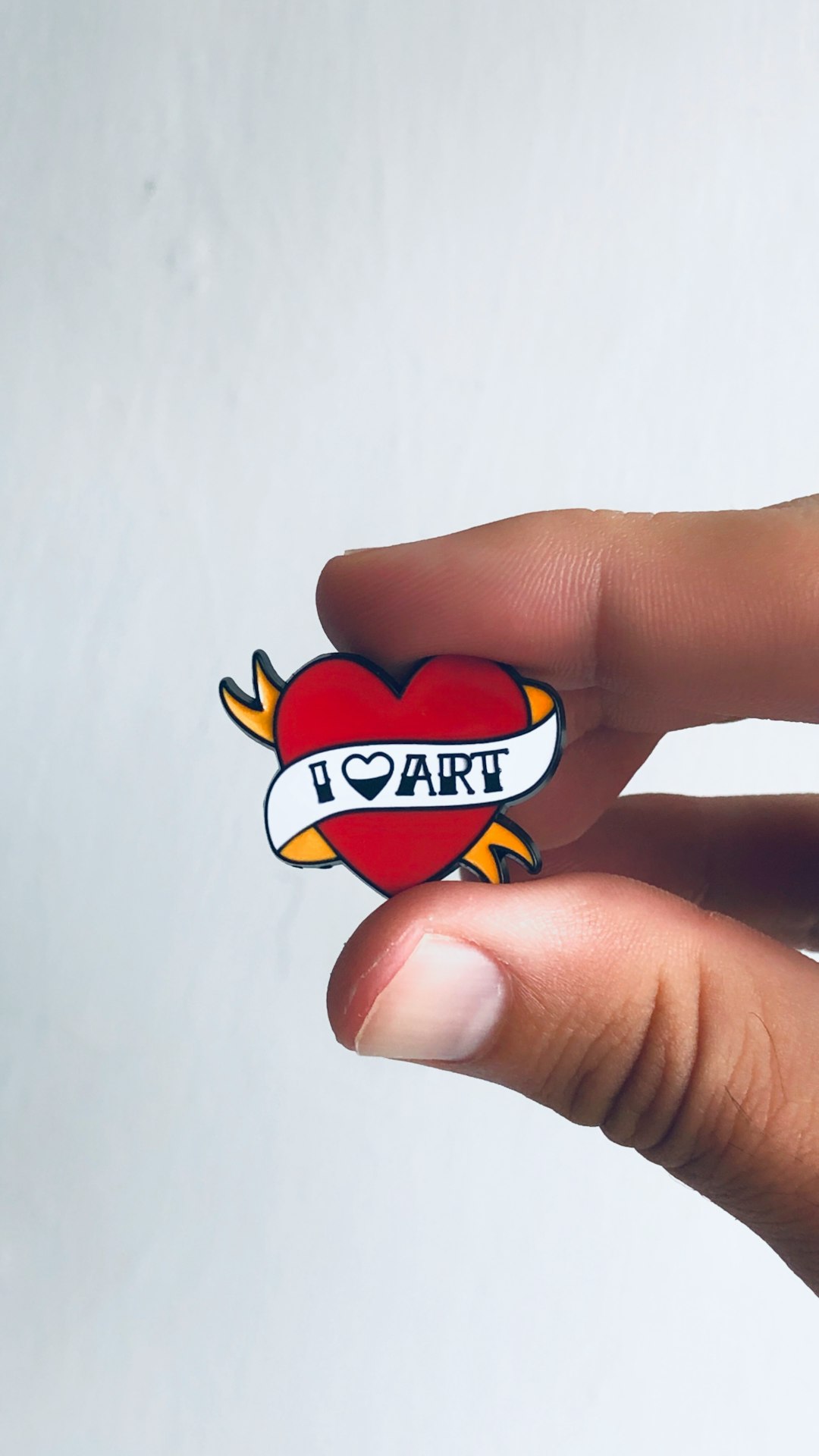 red heart pin