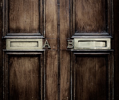 brown wooden door