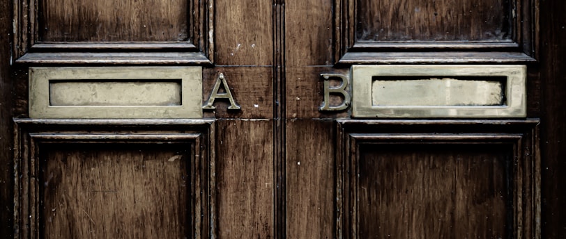 brown wooden door