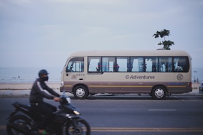 Long Coaster Bus on premium tyres sold at tire shop in Nigeria