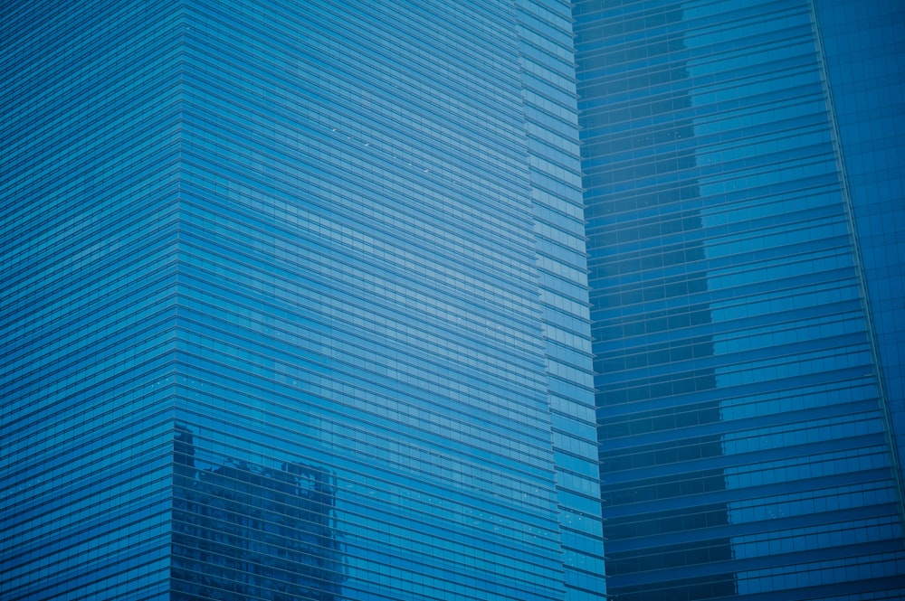 blue glass building