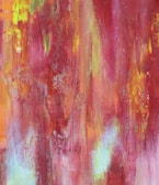 Abstract watercolor painting with cracks and gold highlights symbolizing healing.