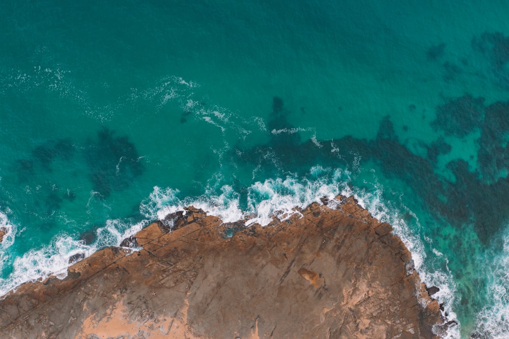 aerial photography body of water