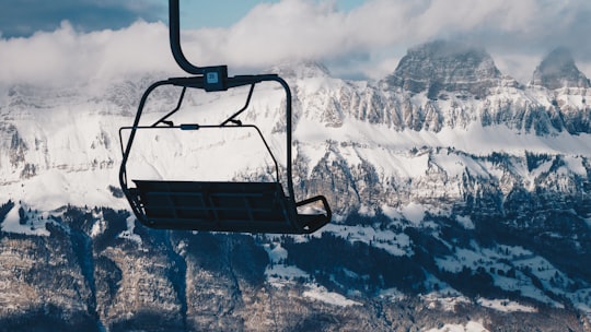 empty cable car lift in Flumserberg Tannenbodenalp Switzerland