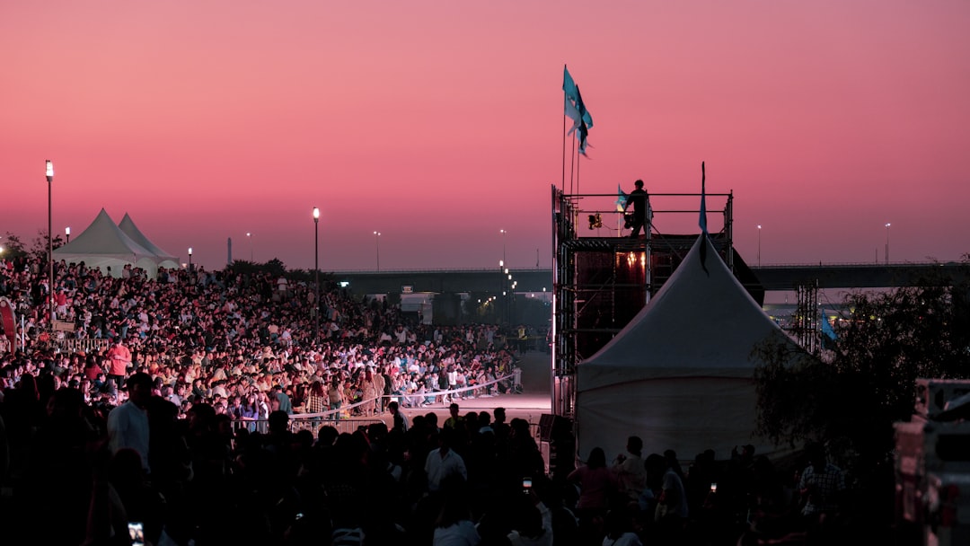 crowd of people attend the festival