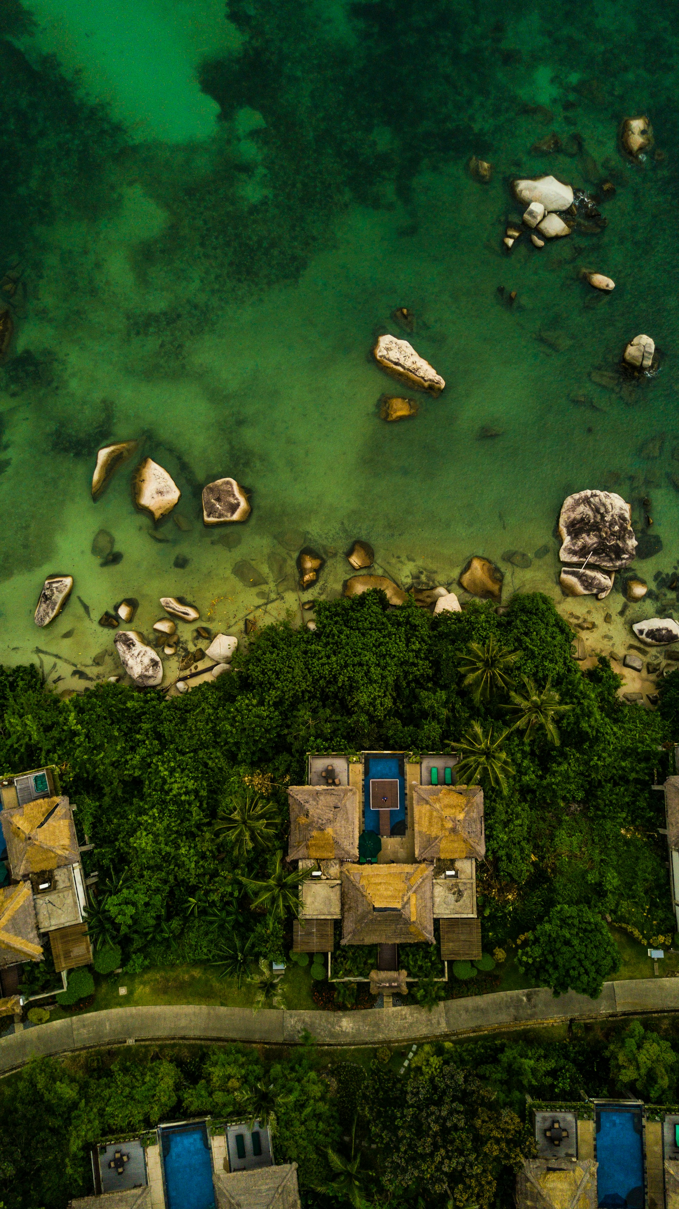 Foto aérea de la isla