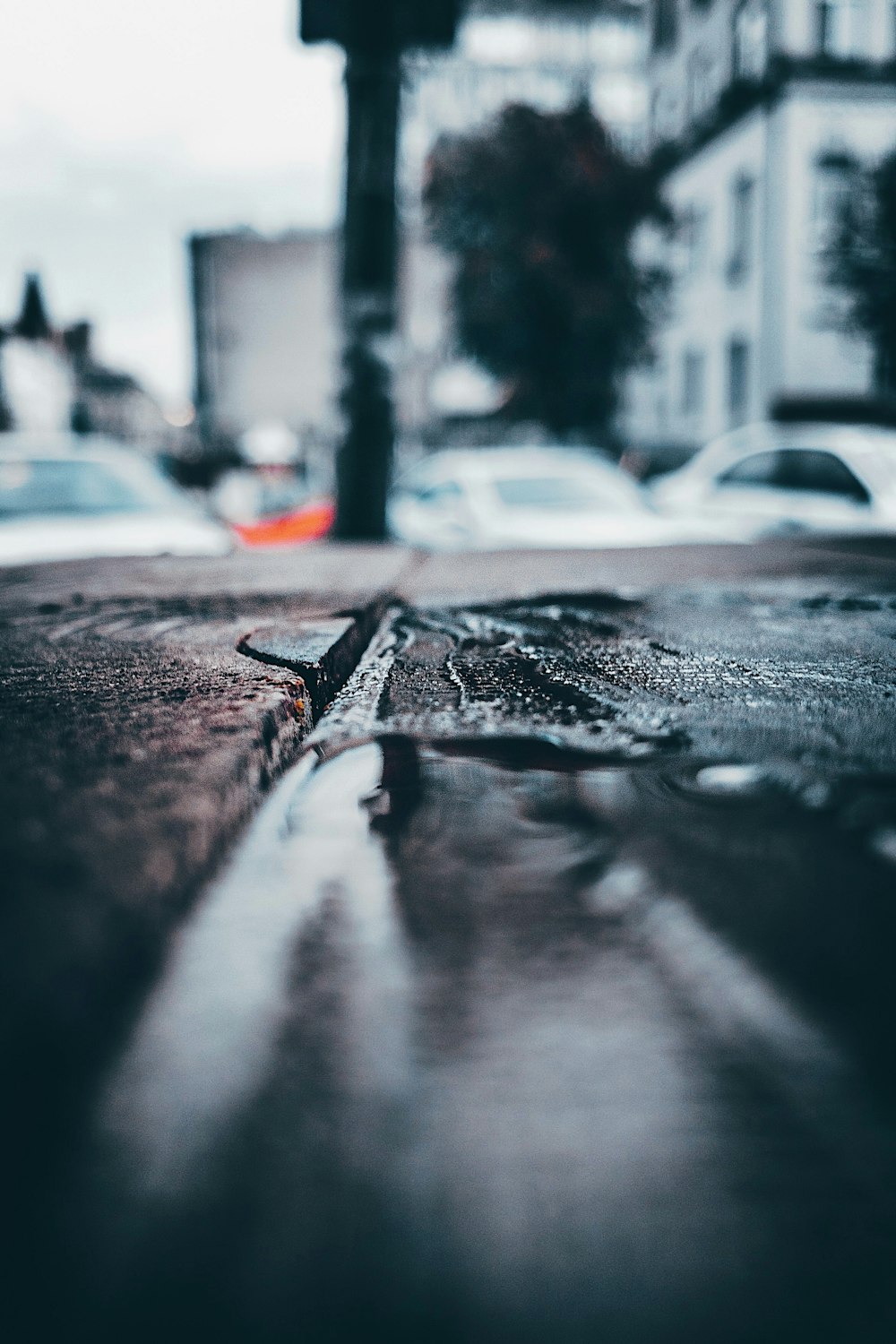 water flowing on road