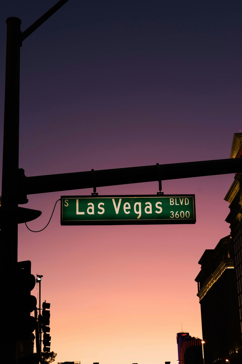 Las Vegas Boulevard 3600 road sign