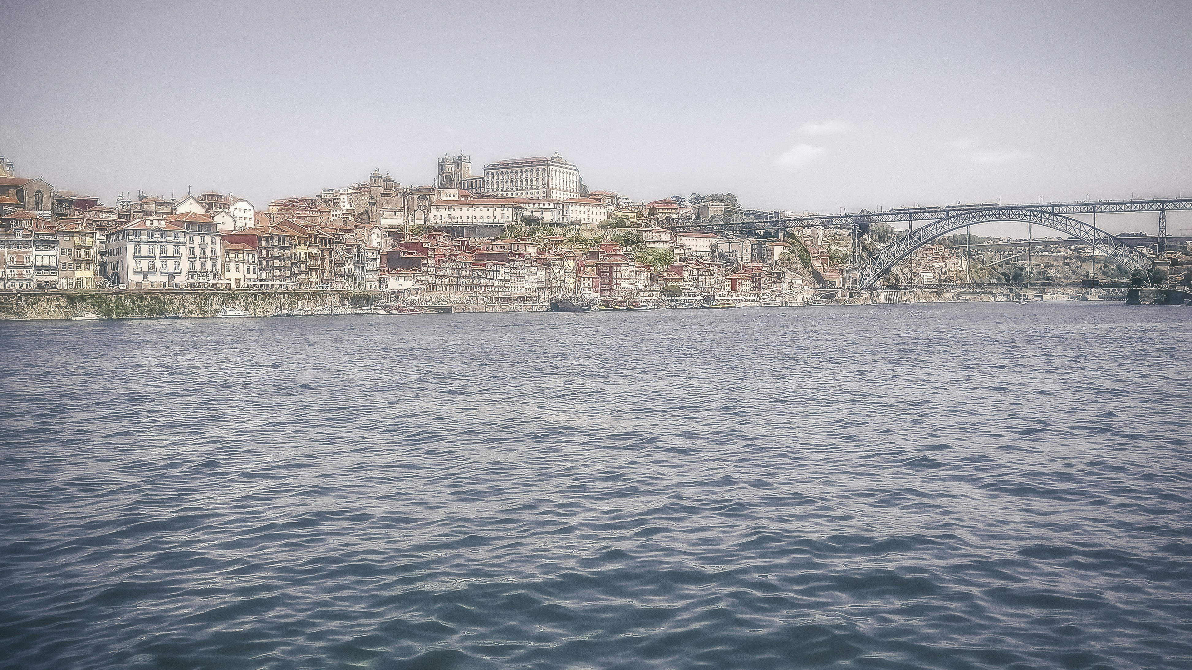 Looking across the Duro River to Porto.