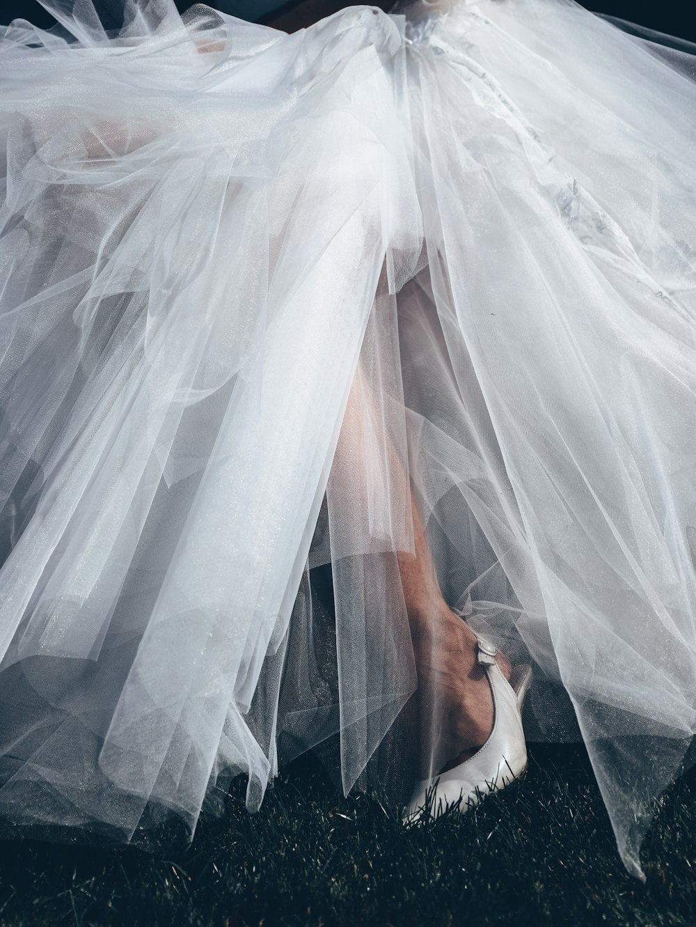 white sheer tutu skirt