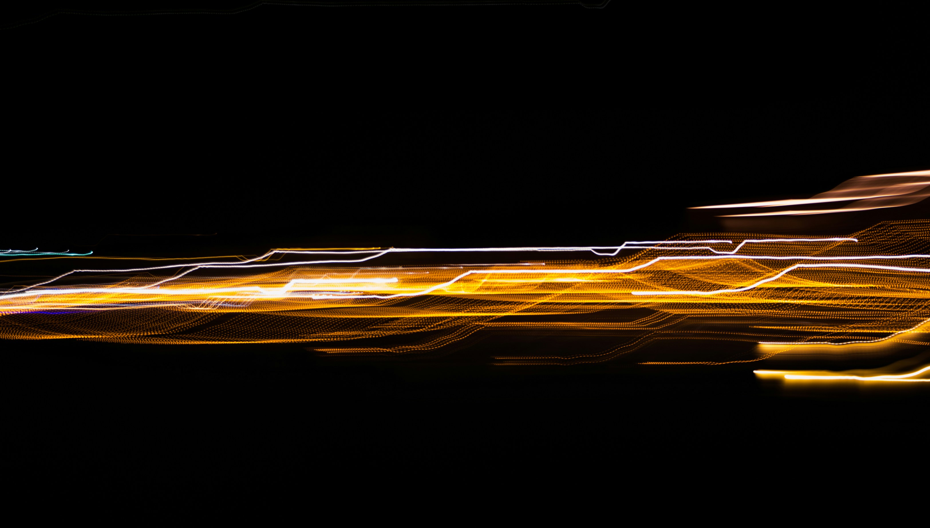 yellow light in black background, 