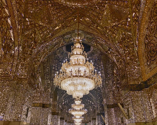 gold chandelier in Imam Reza Holy Shrine Iran
