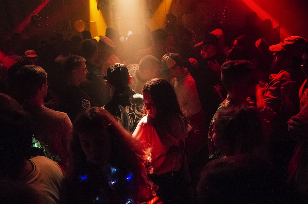 people inside structure, Crowd at Secret Sundae Halloween party