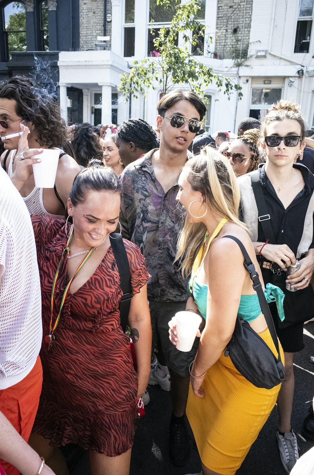 crowding people on focus photography