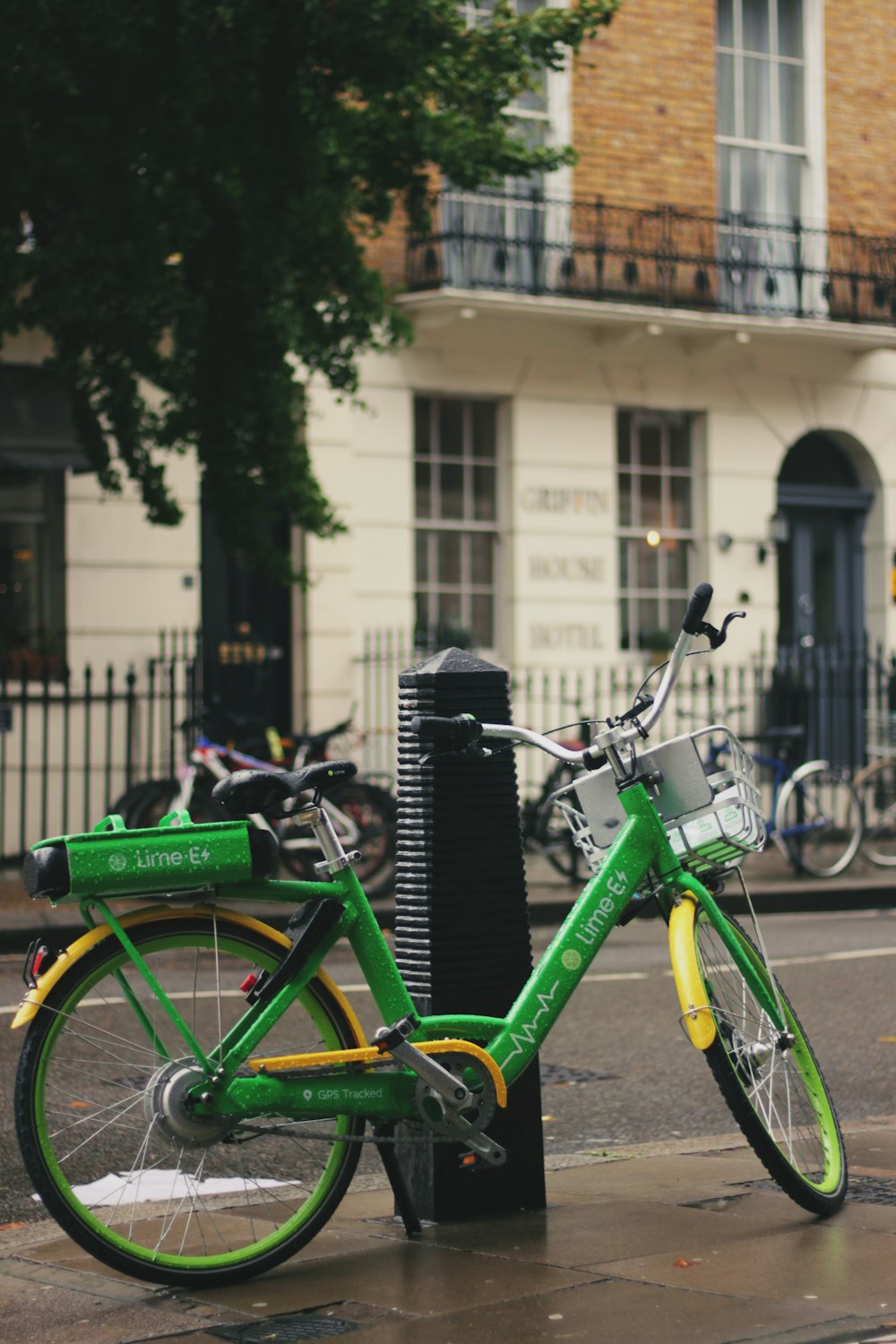 green bicycle