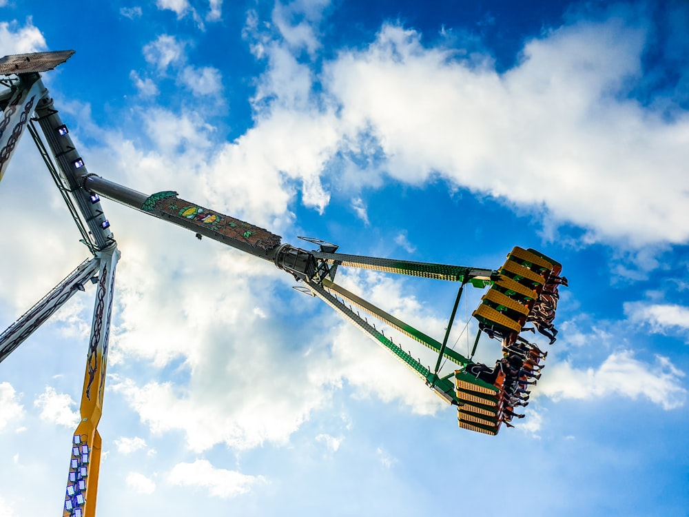 yellow amusement ride