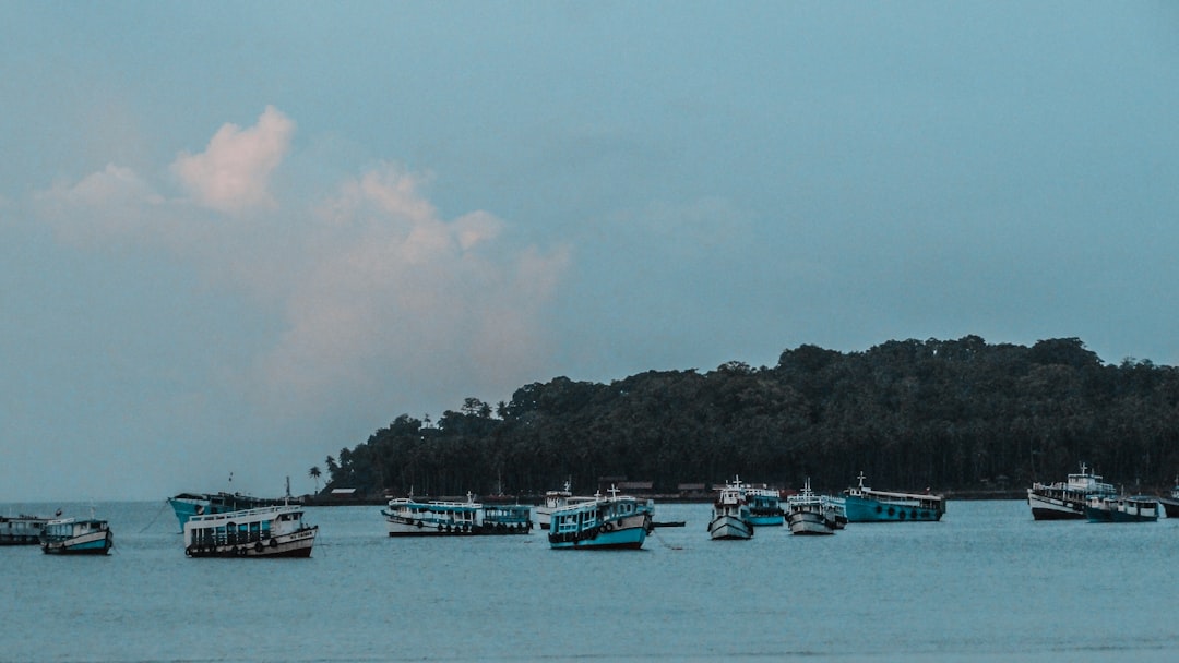 green boats