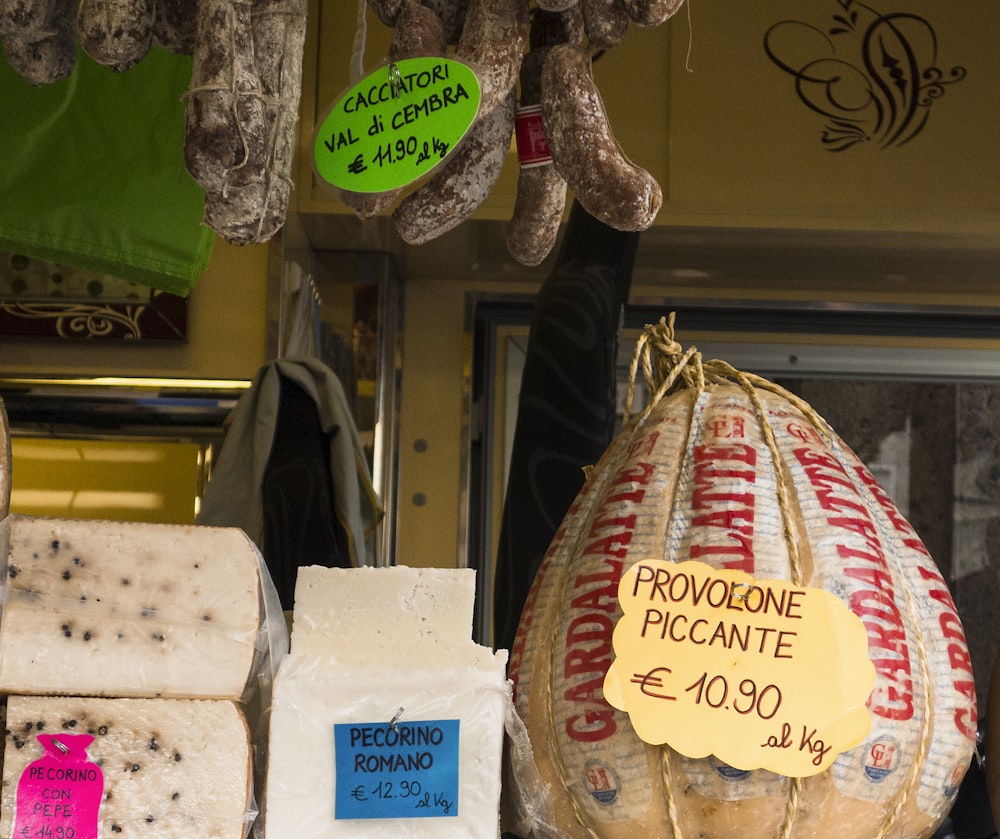 Provolone Piccante on display