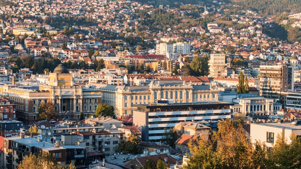 aerial photography of city with high-rise buildings during daytime