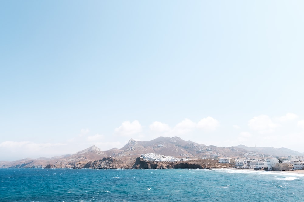 mountain near ocean