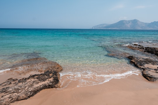 blue ocean under clear blue sky in Koufonissi Greece