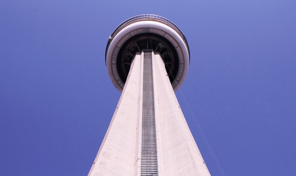 low-angle photography of Space Needle Tower