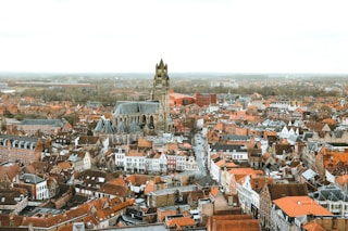 high angle photo of cityscape at daytime