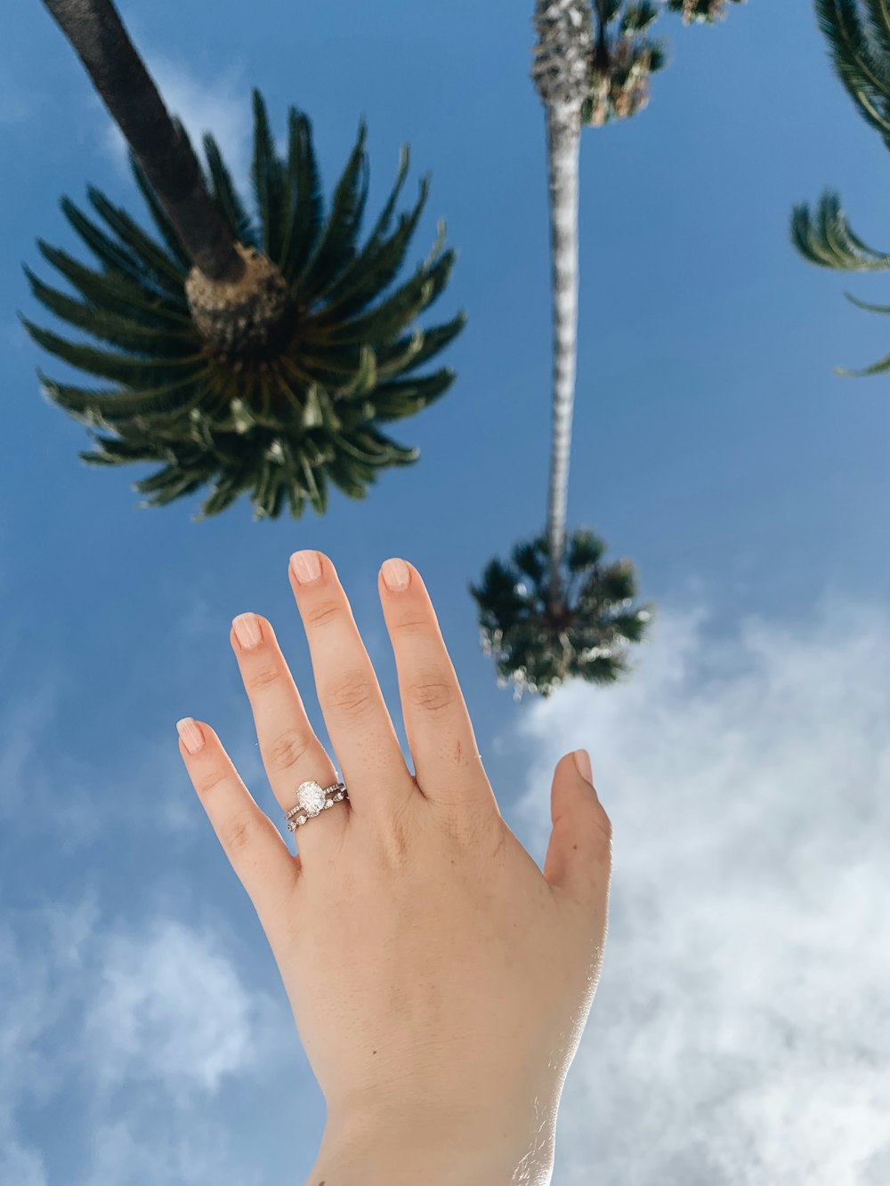 person ewaring silver-colored ring