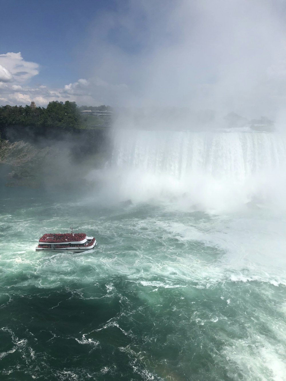 time-lapse photography of flowing Niagara Falls