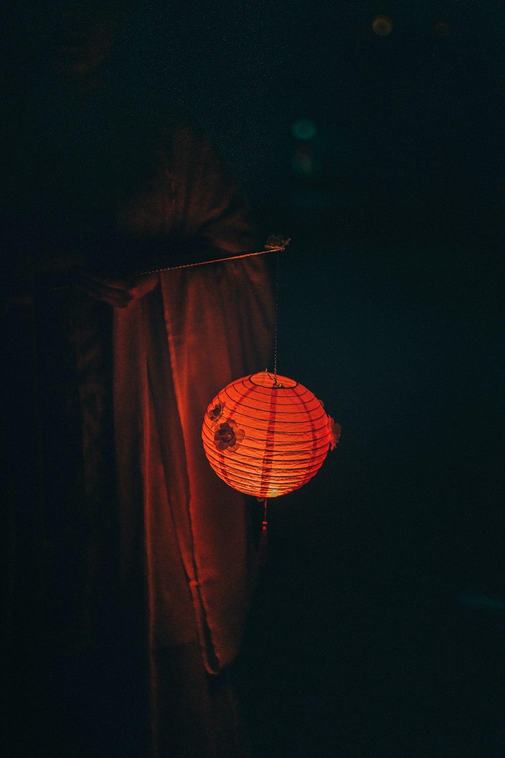 lit lantern