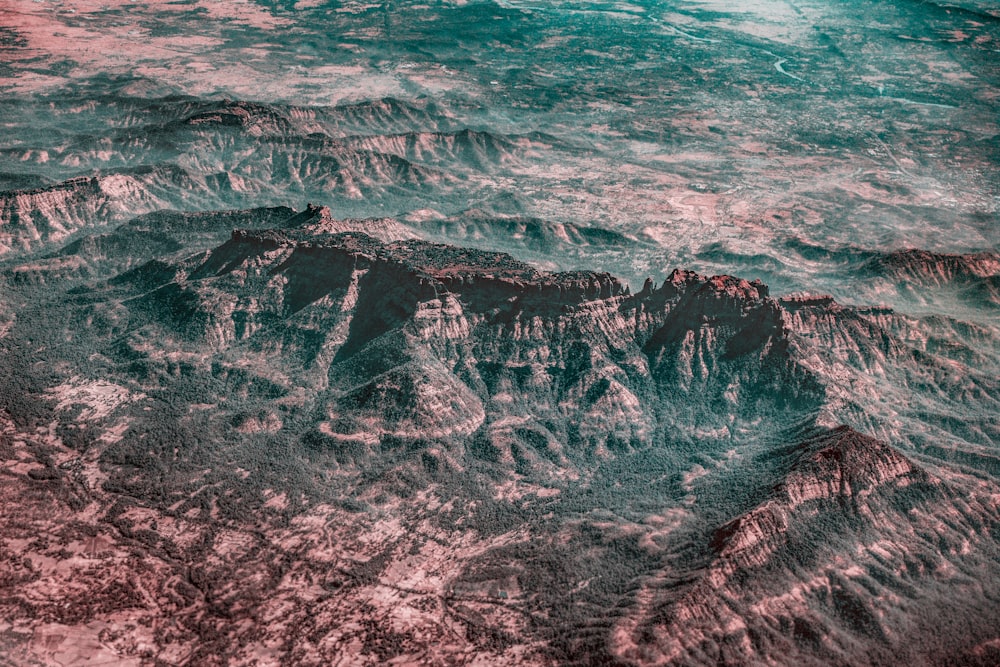 aerial photography of badland during daytime