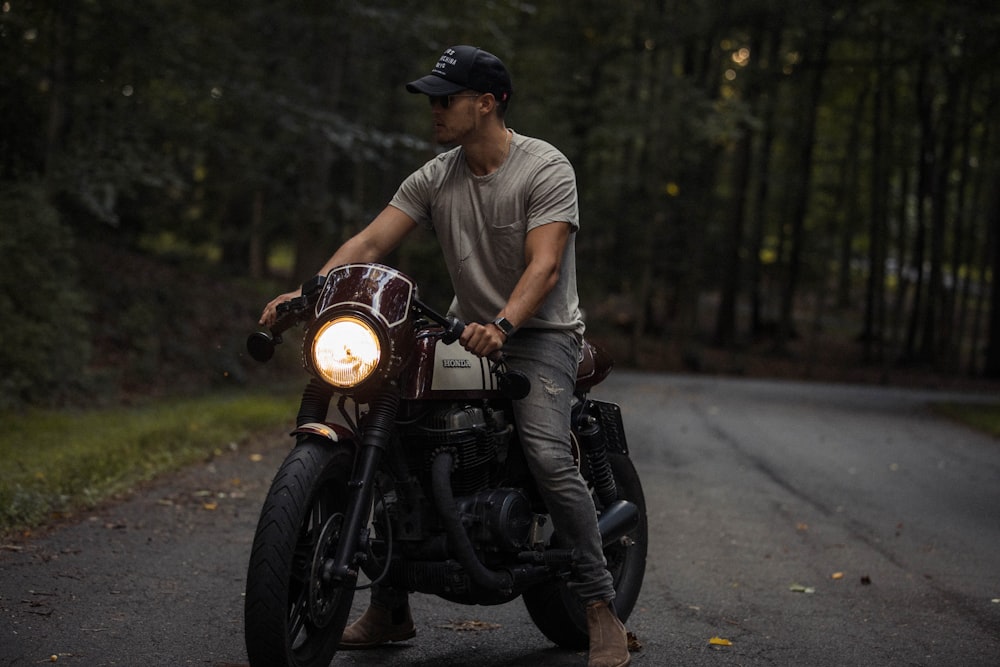 man riding motorcycle