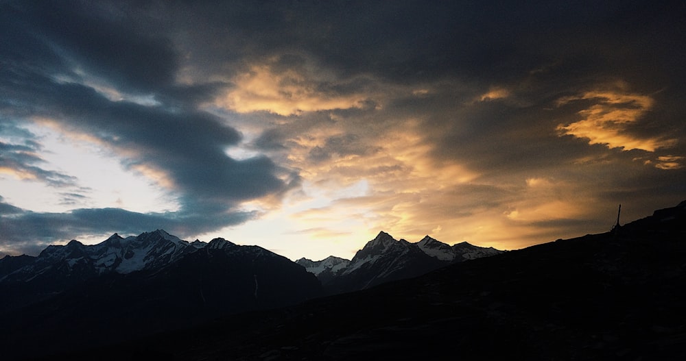 mountain under golden hour