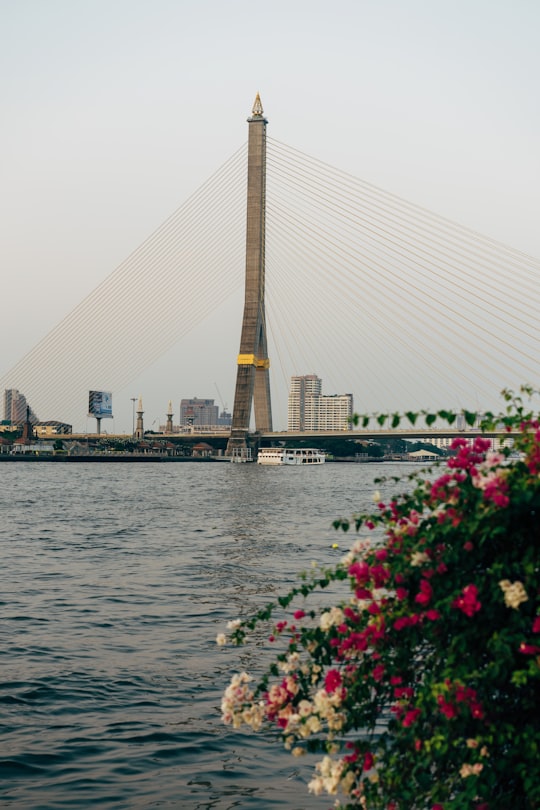 gray obelisk near body of water in Rama VIII Bridge Thailand