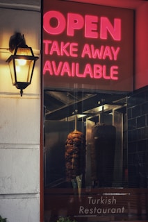 pink LED signage