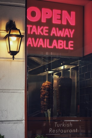 pink LED signage