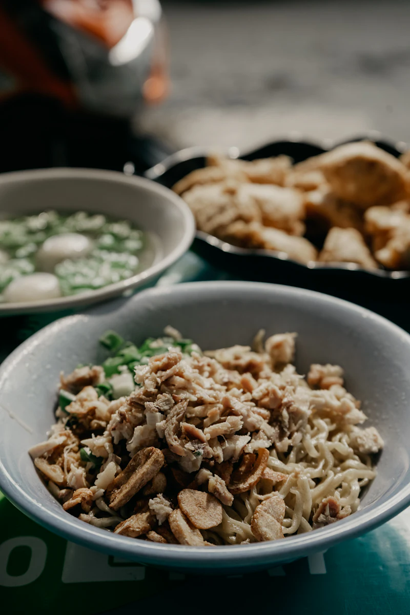 Indo-Chinese dish being wok-tossed