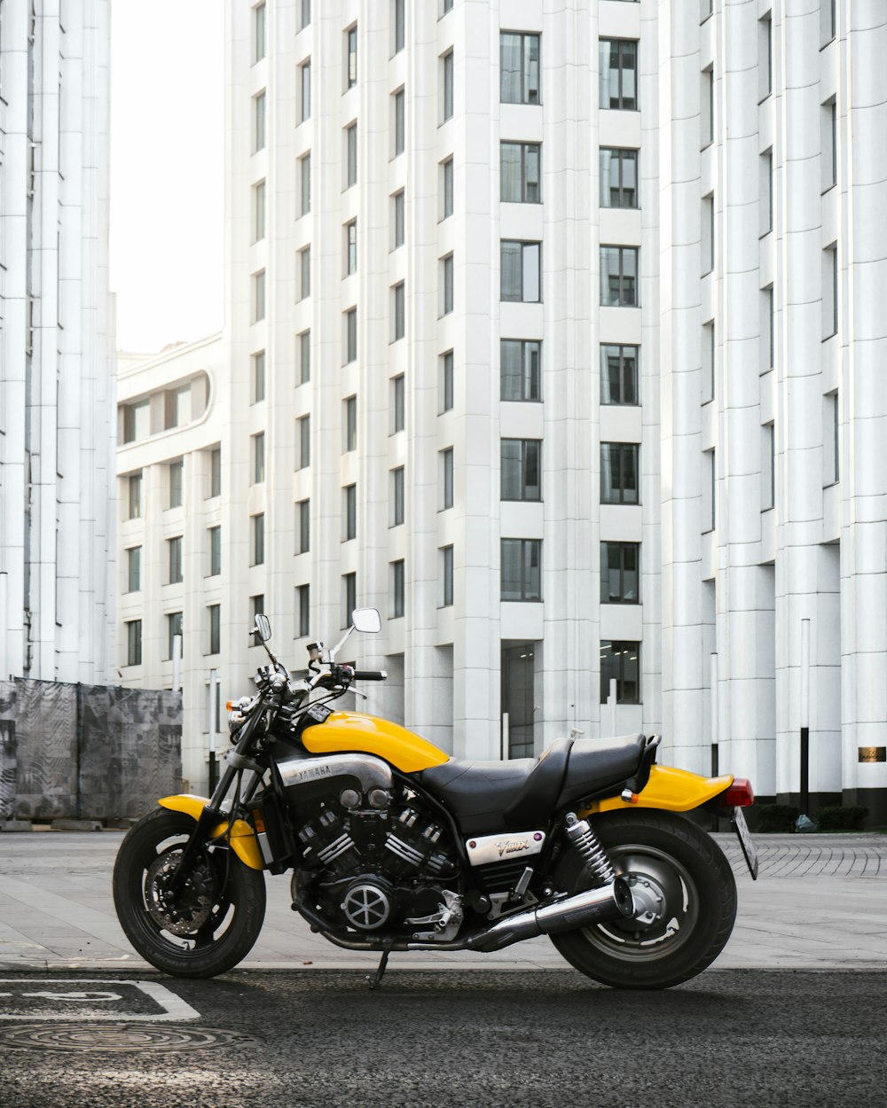 yellow and black motorcycle