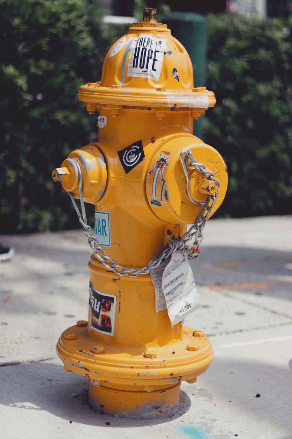 foto de foco raso de hidrante laranja