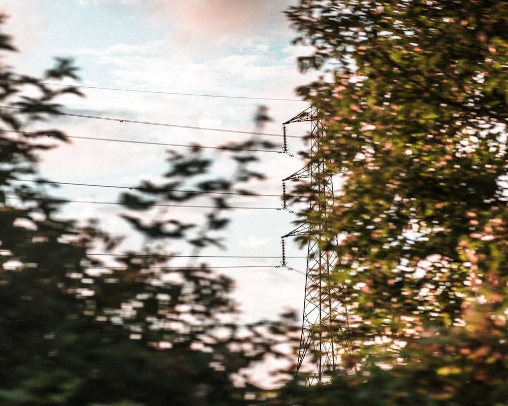 transmission tower during daytime