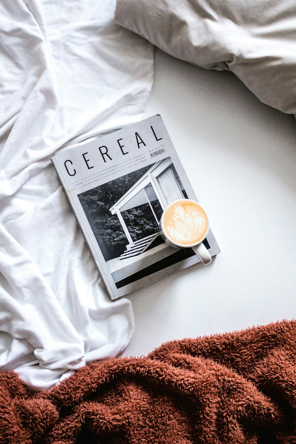 cup of coffee on book